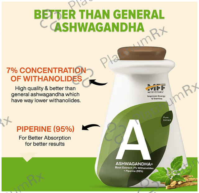 MyFitFuel Ashwagandha Root Extract Capsule 180 capsules