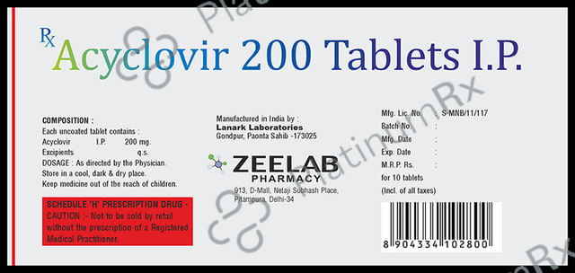 Acivix 200mg Tablet 10s
