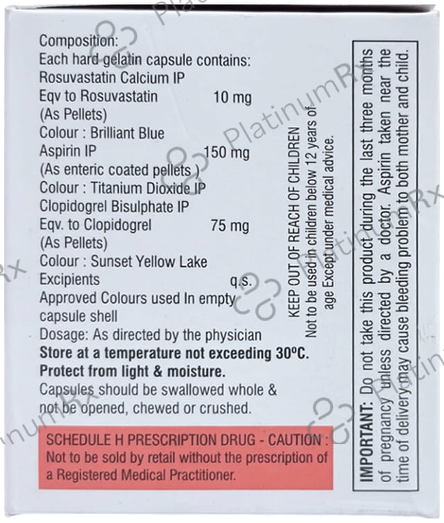 Rosumac Gold Forte 150/10/75mg Capsule 10s