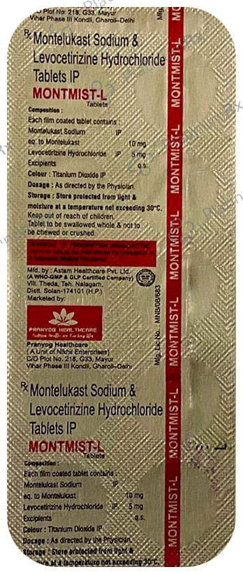 Montmist L 5/10mg Tablet 10s