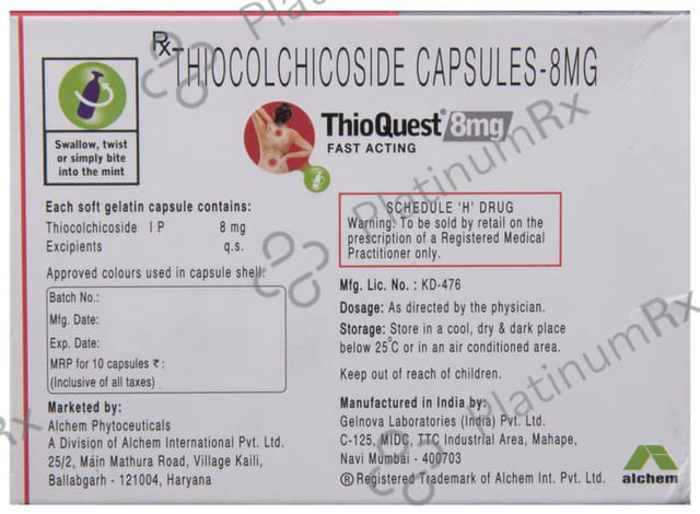 Thioquest 8mg Fast Acting Capsule