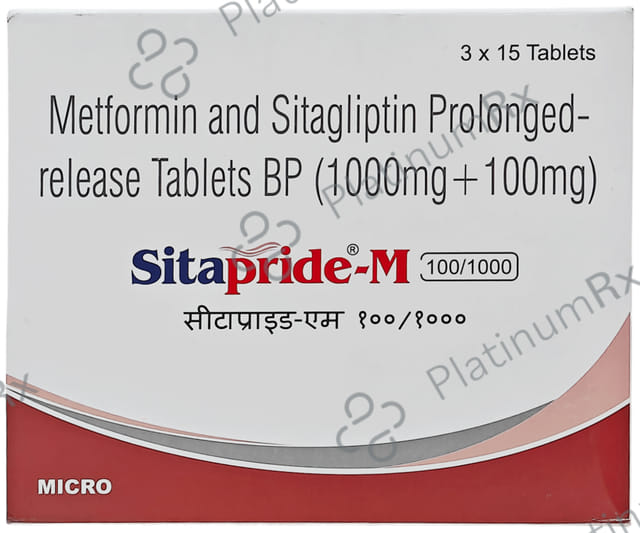Sitapride M 100/1000mg Tablet PR 15s