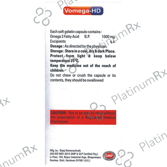 Vomega-HD Soft Gelatin Capsule