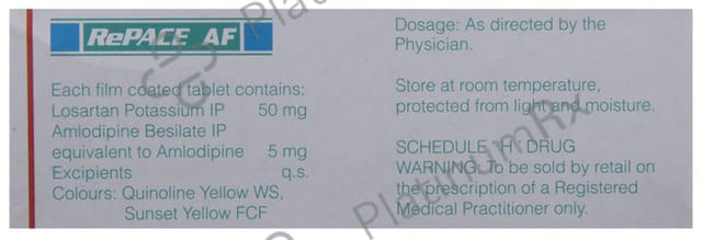 Repace AF 5/50mg Tablet 10s