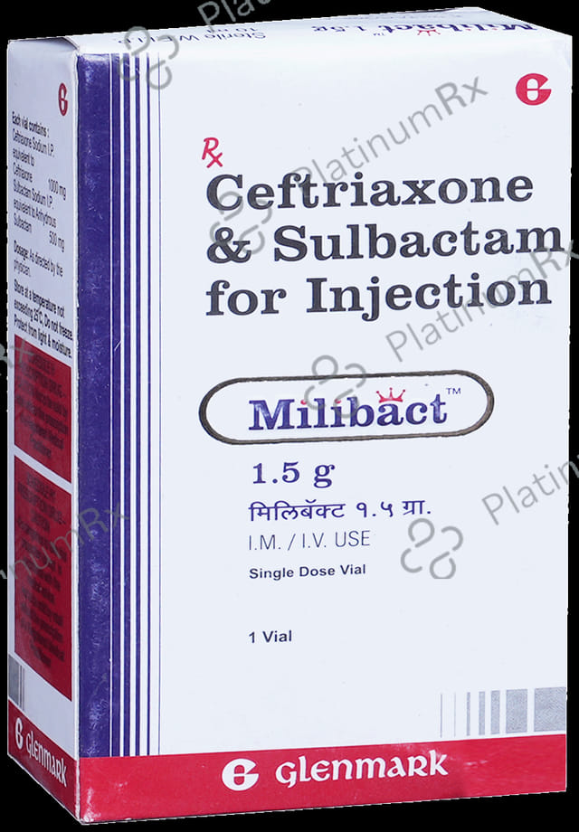 Milibact 1000/500mg Injection 10ml