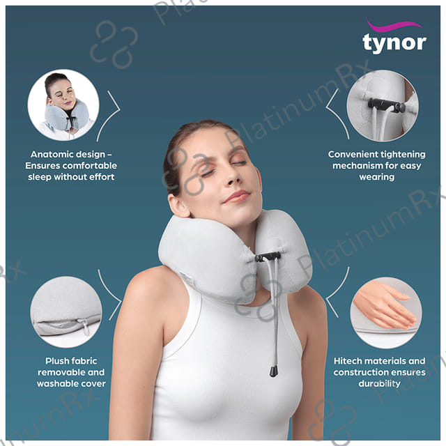 Tynor Travel Pillow Universal Grey