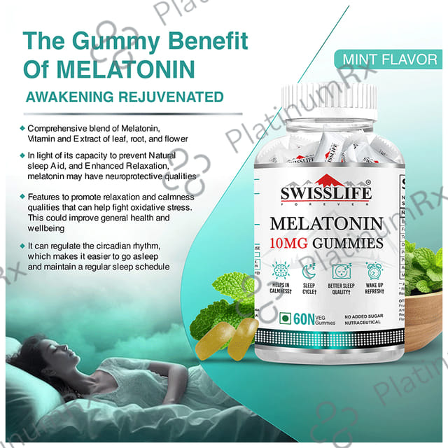 Swisslife Forever Melatonin 10mg Veg Gummies (60 Each) 1 bottles