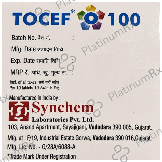 Tocef O Tablet 100/100
