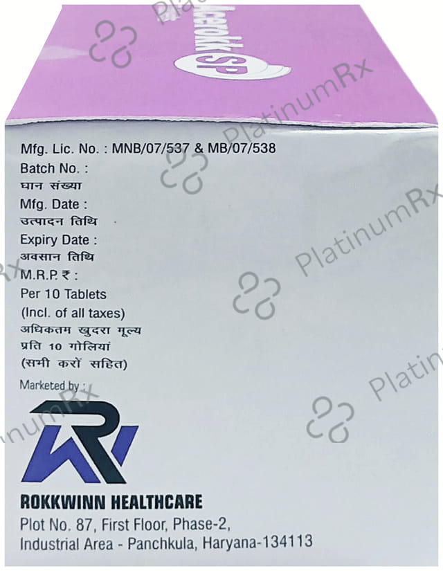 Acerokk SP 100/325/15mg Tablet 10s