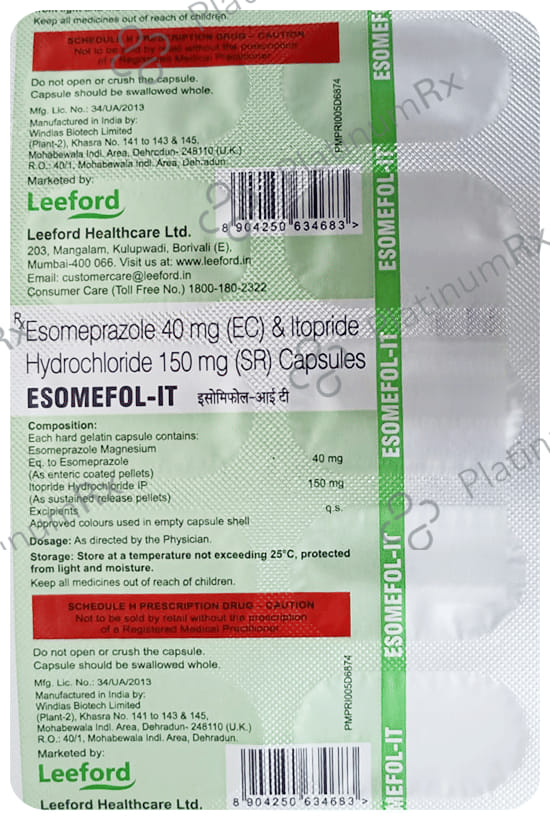 Esomefol IT 40/150mg Capsule 10s