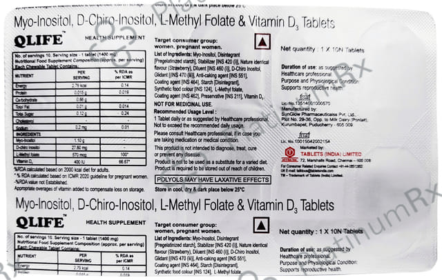 Qlife Chewable Tablet 10s
