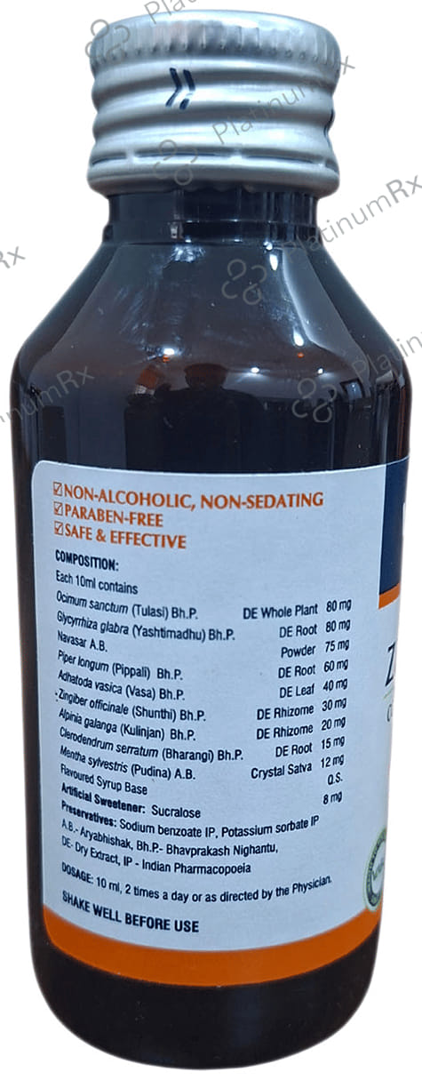 Vasu Zeal Cough Syrup 100ml