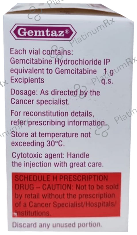 Gemtaz 1gm Injection