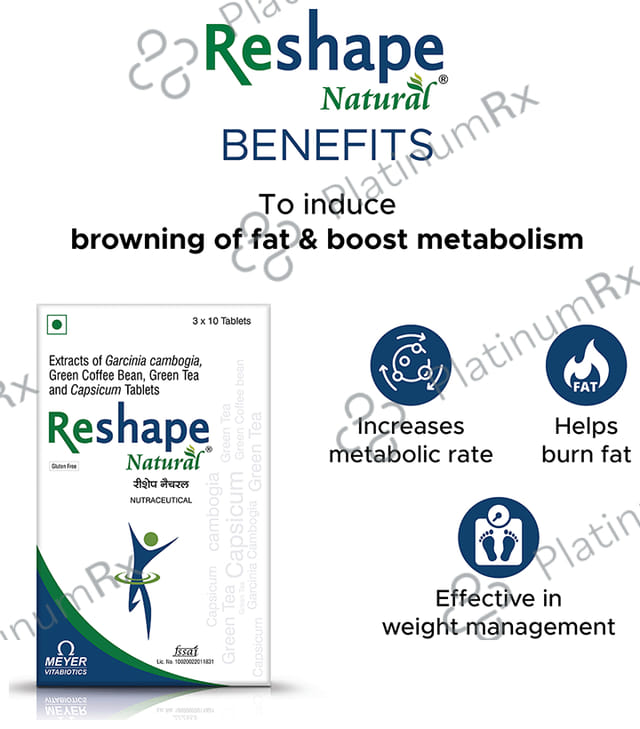 Reshape Natural Gluten Free Tablet Supports Weight Management 10s
