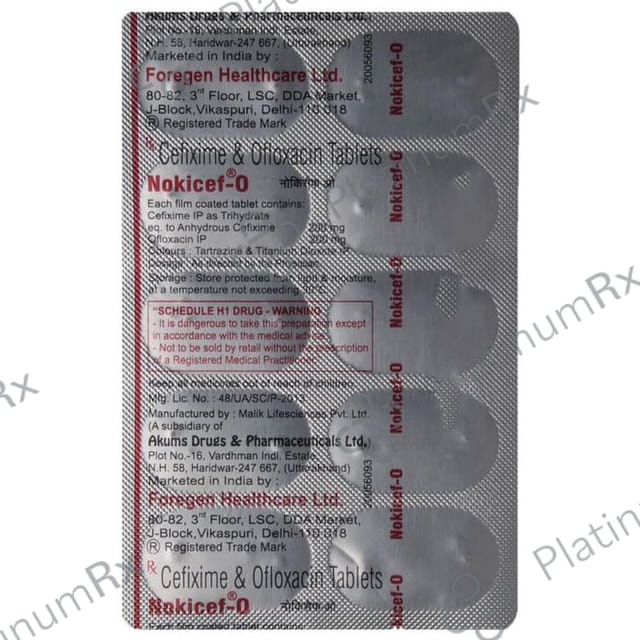 Nokicef O Tablet 10s