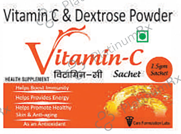 Vitamin-C Sachet with Dextrose for Energy, Immunity, Skin & Antioxidant Support -
