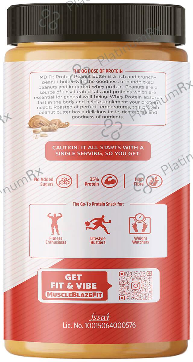 MuscleBlaze MB Fit Protein Peanut + Whey Butter