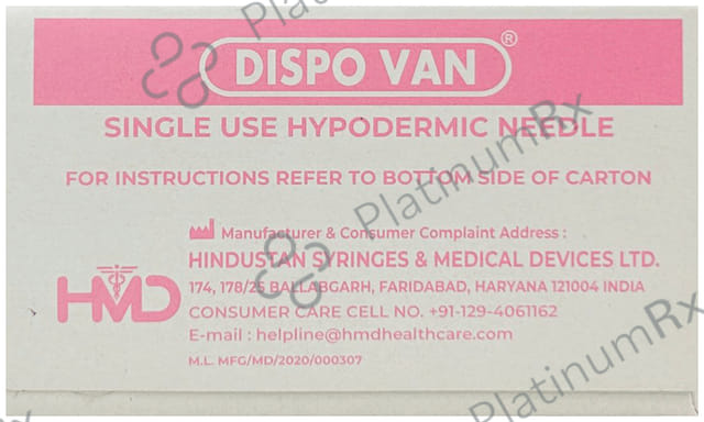 Dispovan Needle 18G x 1.5inch