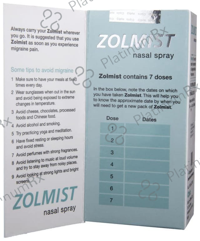 Zolmist 5mg Nasal Spray 7MDI
