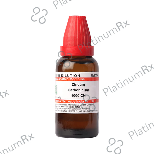 Dr Willmar Schwabe India Zincum Carbonicum Dilution 1000 CH