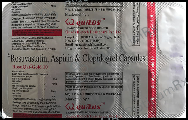 Rosuqat Gold 10/75/75mg Capsule 10s