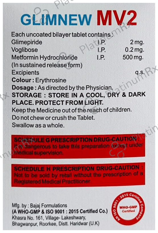 Glimnew MV 2mg Tablet SR 10s