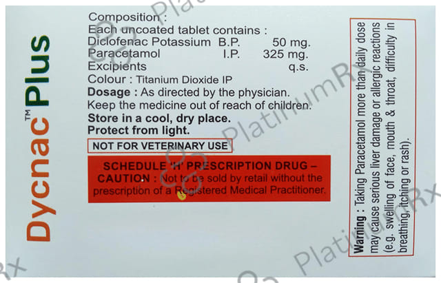 Dycnac Plus 50mg/325mg Tablet