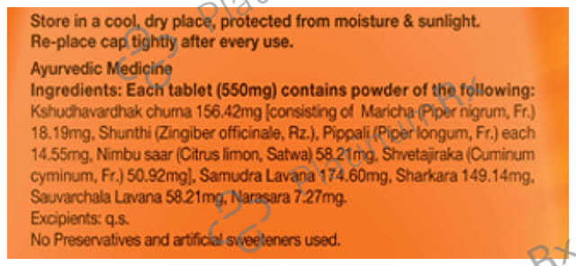 Dabur Hajmola Regular Flavour Supports Digestive Health Tablet 120s