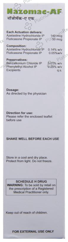 Nazomac AF 140/50mcg Nasal Spray 12ml