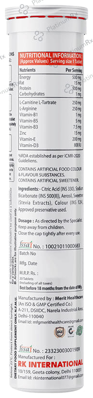 Wisefix Fat to Energy Fix Effervescent Tablet Sugar Free