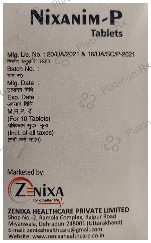 Nixanim-P Tablet