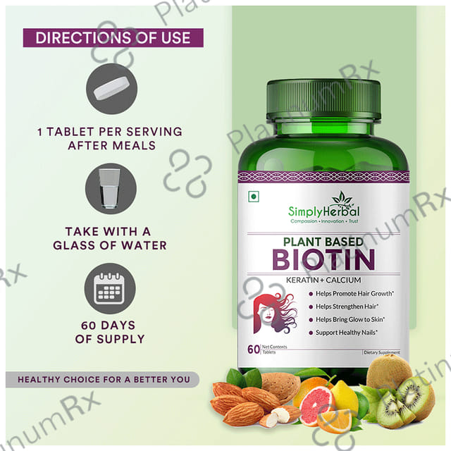 Simply Herbal Plant Based Biotin Tablet
