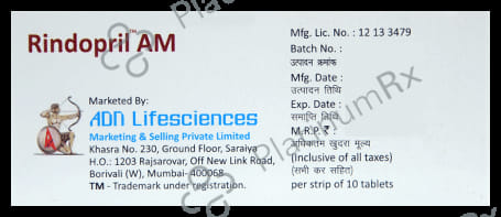 Rindopril AM 5/4mg Tablet 10s