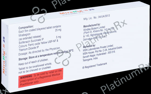 Mirabig S 25 Tablet ER 25/5mg 10s