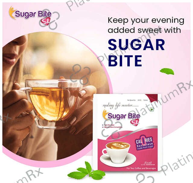 Sugar Bite SL 0 Calories Sucralose Made from Sugar Pellets 300 pellets
