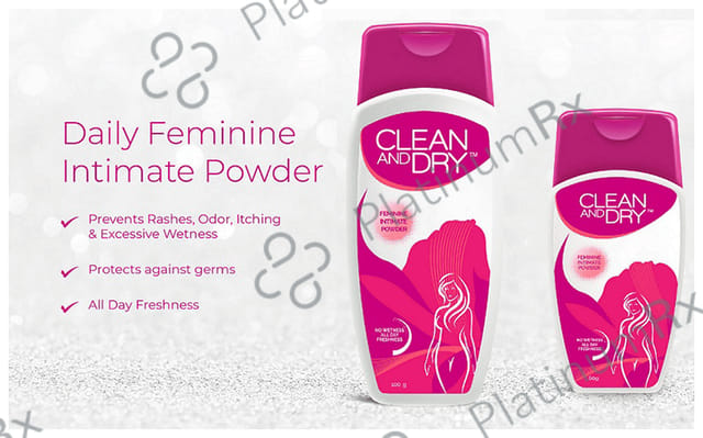 Clean and Dry Feminine Intimate Powder 100gm
