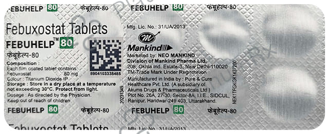 Febuhelp 80mg Tablet 10s