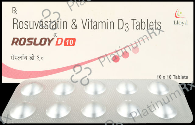 Rosloy D 10/1000IU Tablet 10s