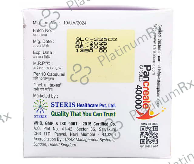 Pancreate 40000 Capsule 10s