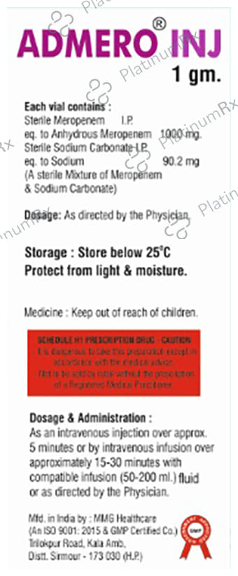 Admero 1000mg Injection 1s