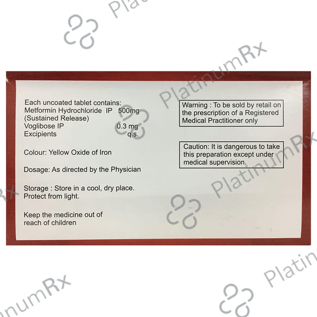 Voglikem M 500/0.3mg Tablet SR 10s