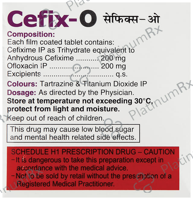 Cefix O 200/200mg Tablet 10s