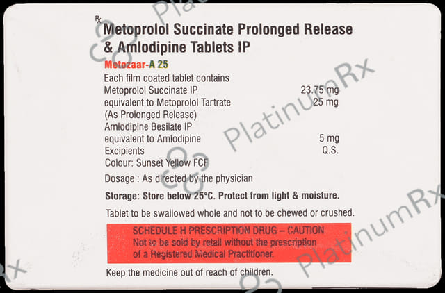 Metozaar A 5/25mg Tablet 10s
