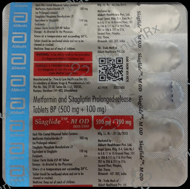 Siaglide M OD 100/500mg Tablet PR 15s