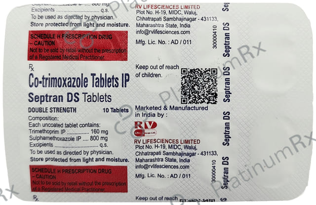 Septran DS 800/160mg Tablet 10s