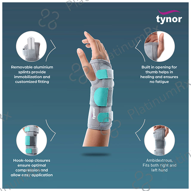 Tynor E43 Wrist Splint Ambidextrous Large 1s