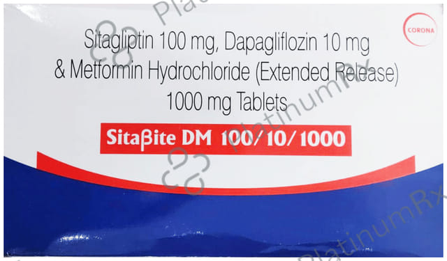 Sitabite DM 10/1000/100mg Tablet 10s
