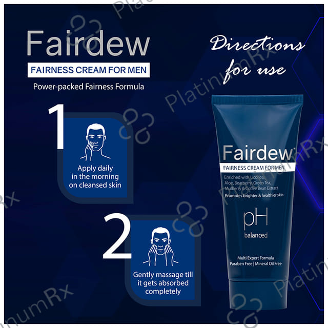 Fairdew PH Balanced Fairness Cream for Men (50gm Each) 4 Tube