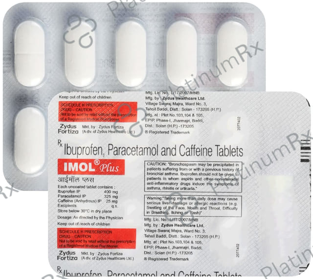 Imol Plus 400/325/25mg Tablet 10s