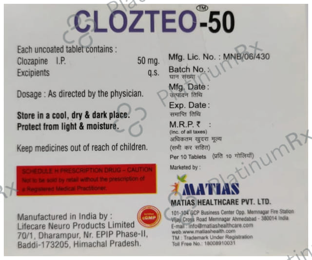 Clozteo 50 Tablet